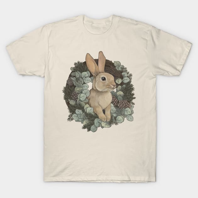 Winter Rabbit T-Shirt by LauraGraves